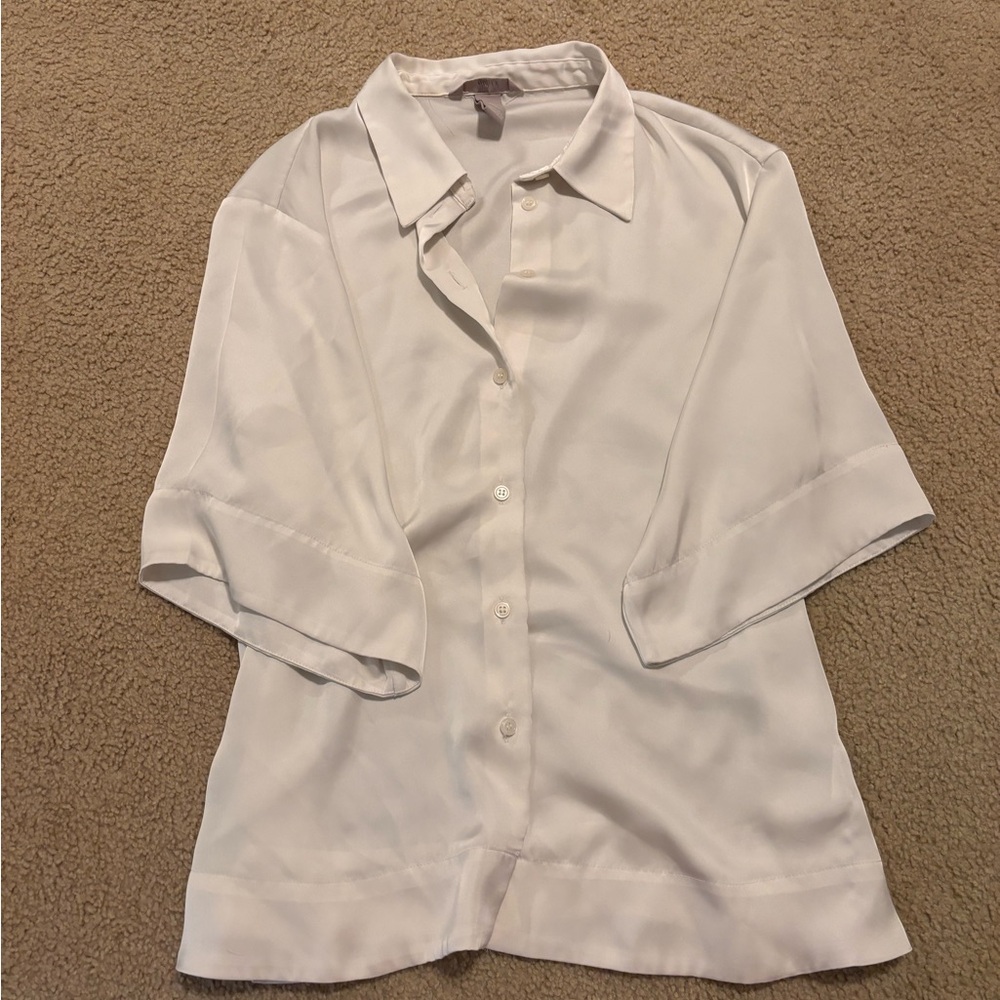 H&M Satin Short Sleeve Top